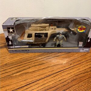 U.S. Army Tan Chopper with Soldier Figure toy new in box